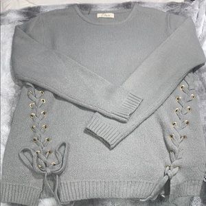Elan sweater with lace-up sides